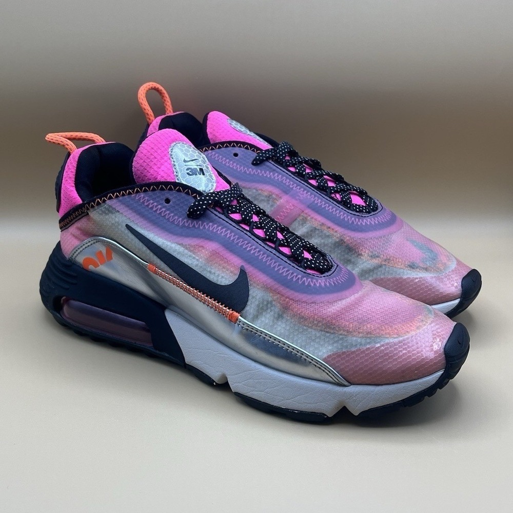 Nike Air Max 2090 SE 3M Orange Pink Running Shoes - Women's Size 8.5 USED